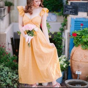 Yellow Lace Maxi Dress